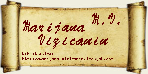 Marijana Vizićanin vizit kartica